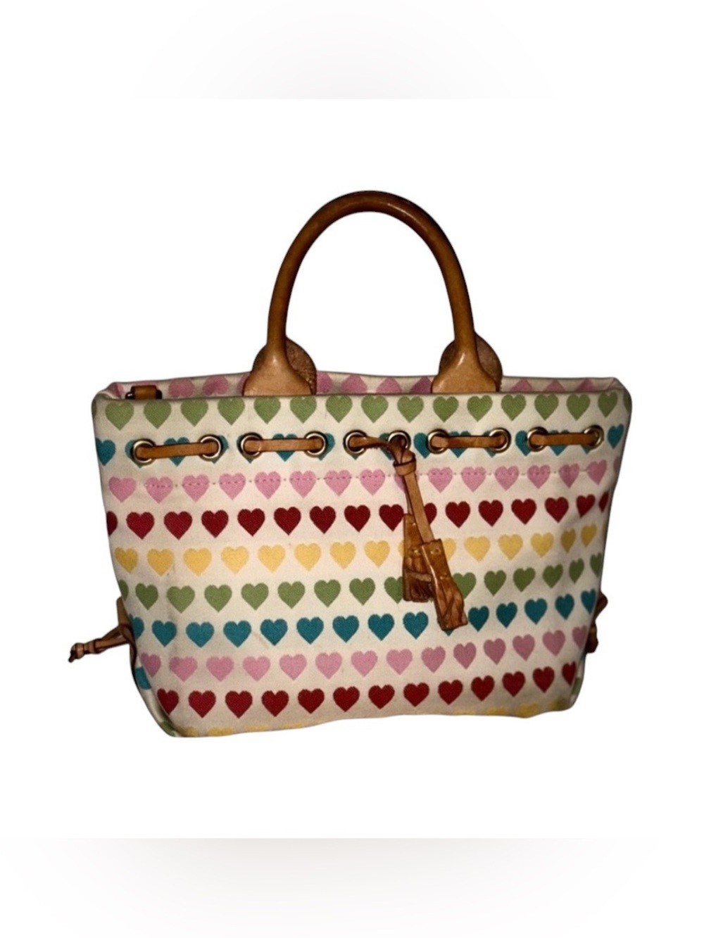 Dooney & Bourke Rainbow Heart Satchel, Y2K